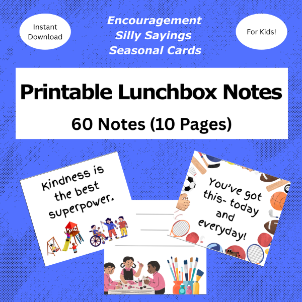 Printable Kids Lunchbox Notes