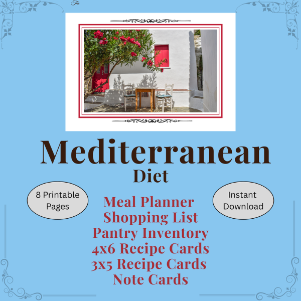 Mediterranean Diet Meal Planner & Grocery List