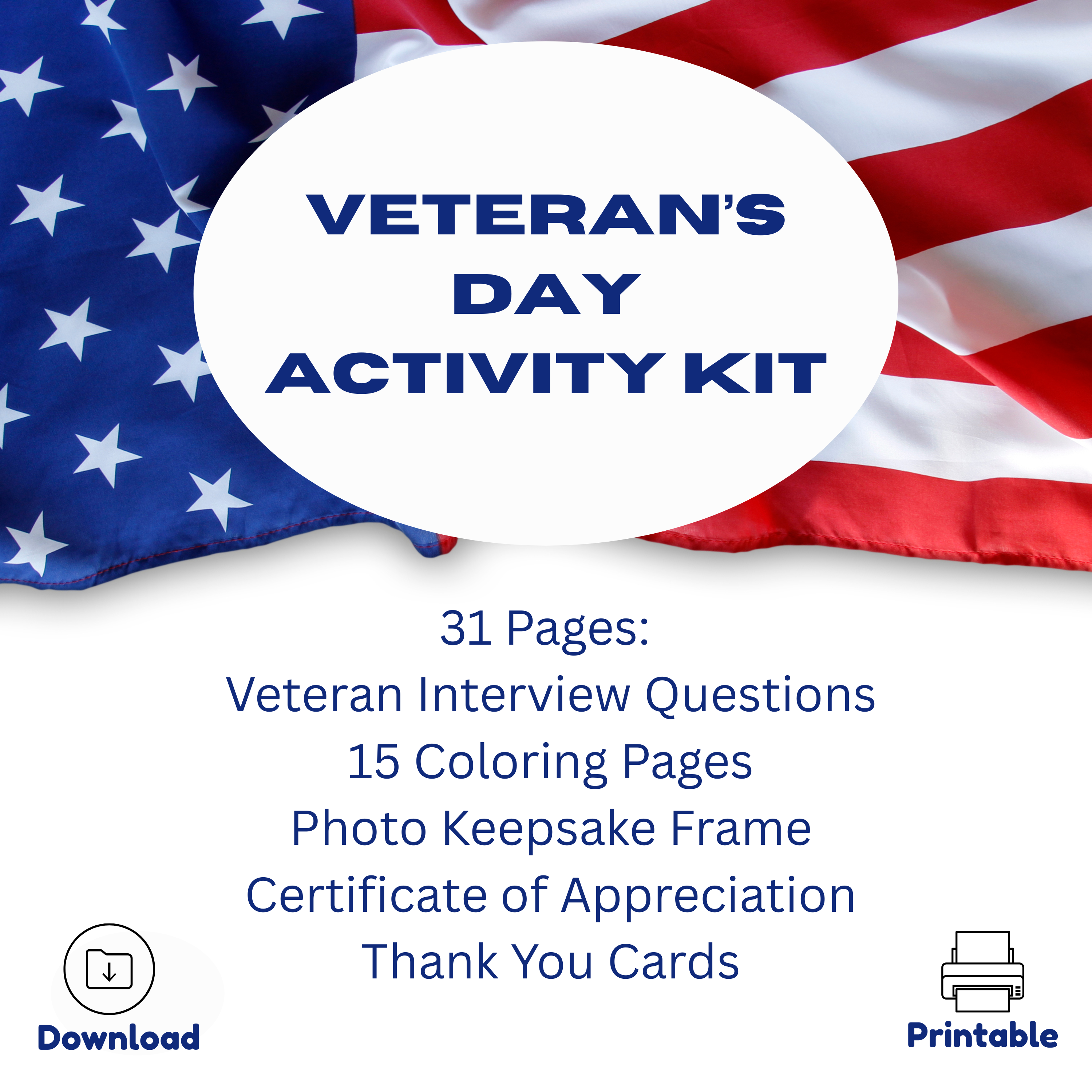 Veterans Day Memory Journal Printable